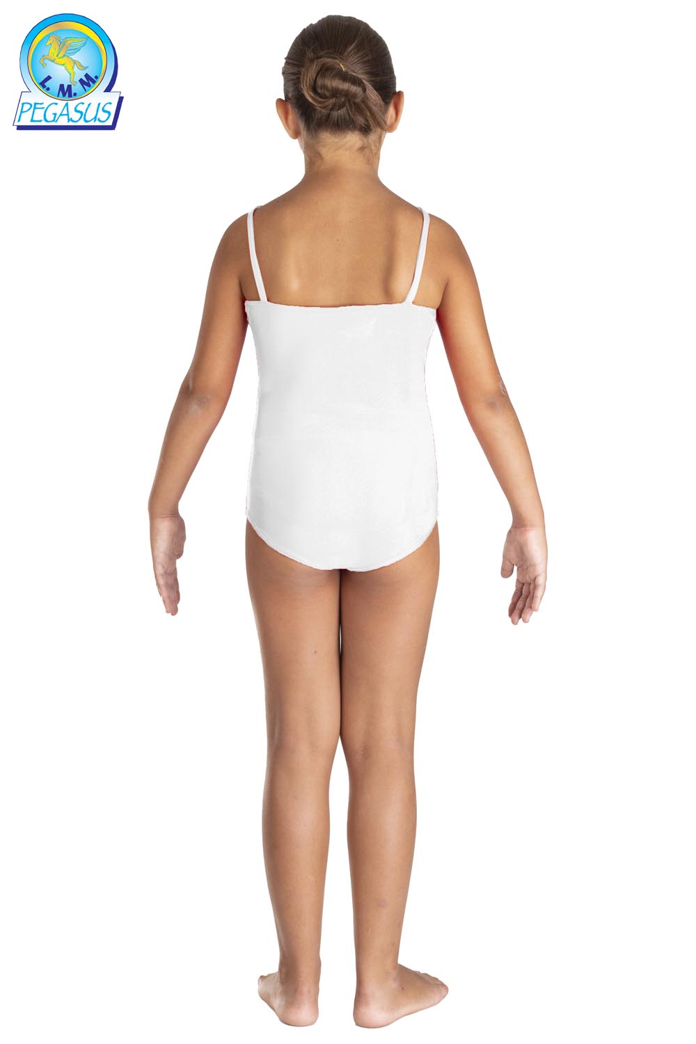 BODY LYCRA SPALLINE TINTA UNITA BIANCO BAMBINA